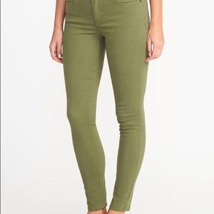 Old Navy Rockstar Olive Green Skinny Jeans